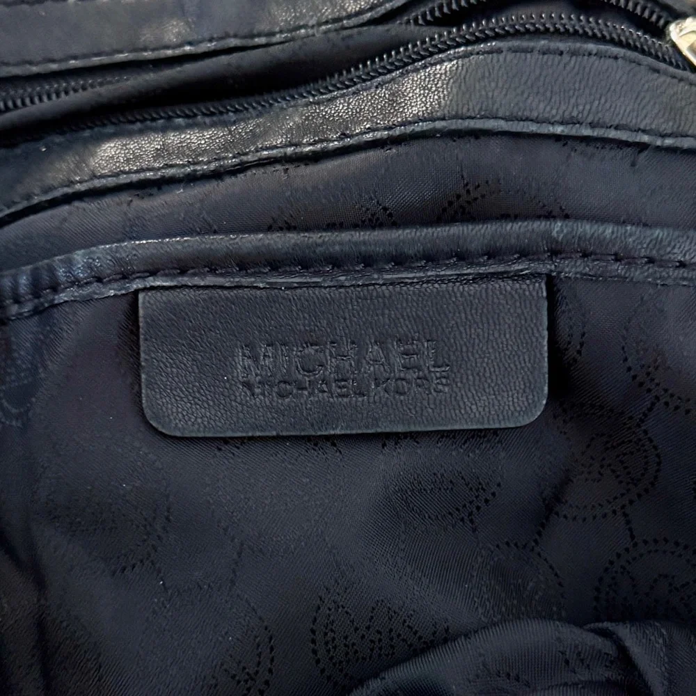 Michael‎ Kors Black Leather Handbag with Gold Accents